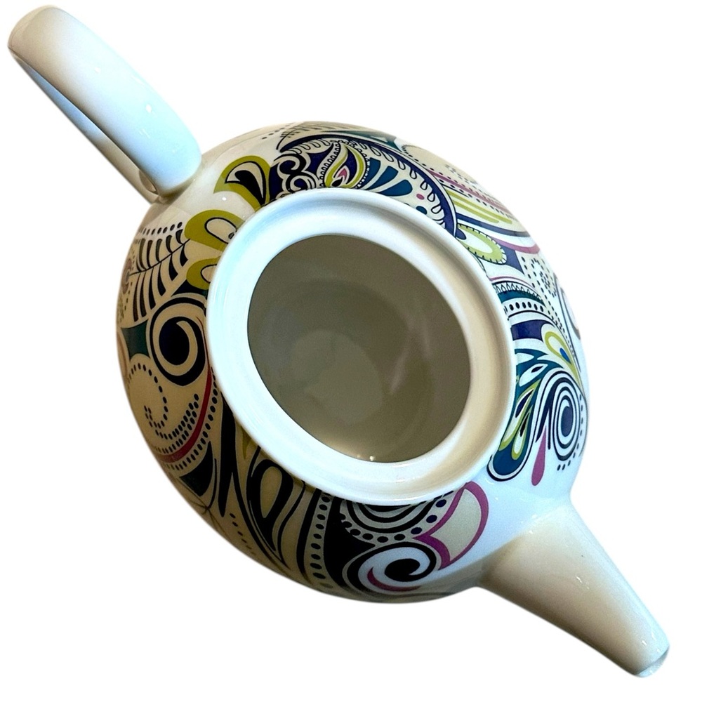 Colorful Denby Monsoon Cosmic Fine China England Teapot ~ A Rare Vintage Gem - Picture 7 of 16